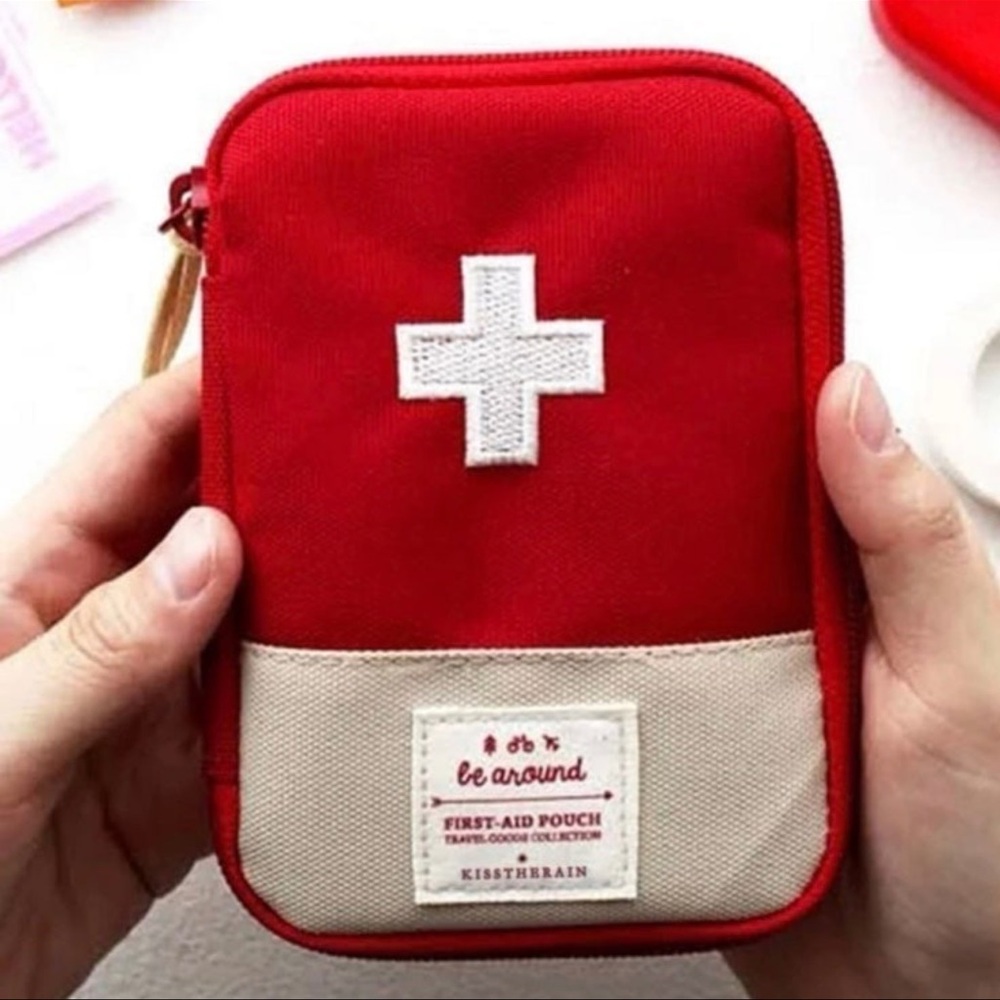 First Aid Kit Empty Pouch Red